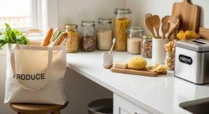 Shows practical examples of zero waste swaps for beginners.