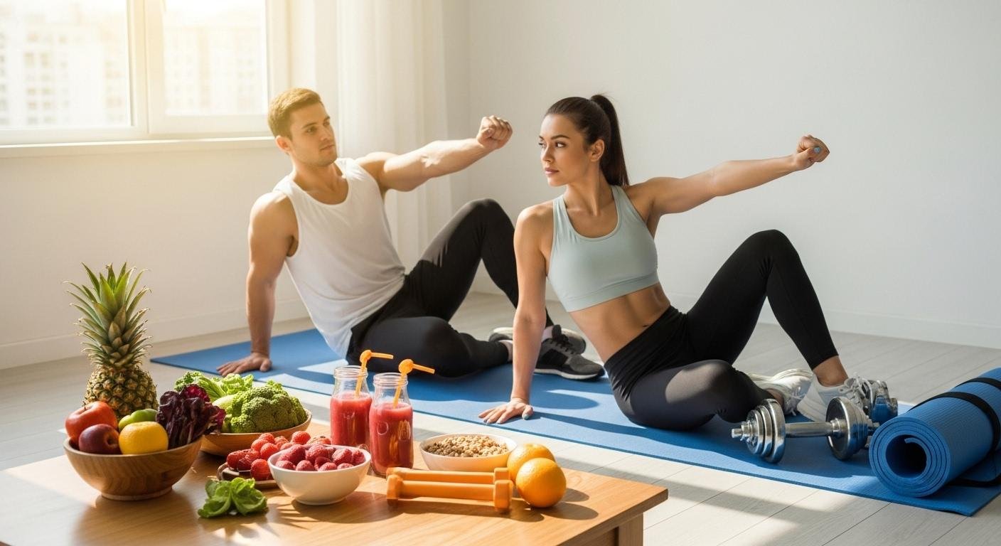 Healthy lifestyle fitness and nutrition concept for FitLifeHealth.site